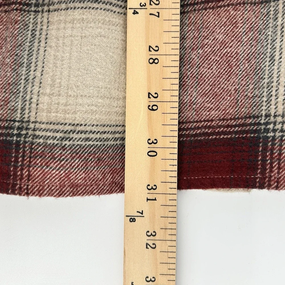 Levi's Standard The Western 4XL Pearl Snap Red Beige Flannel Big &‎ Tall NWT!